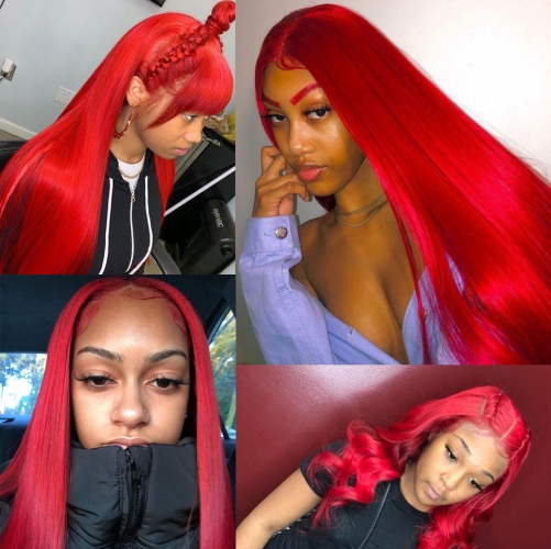 red weave hair